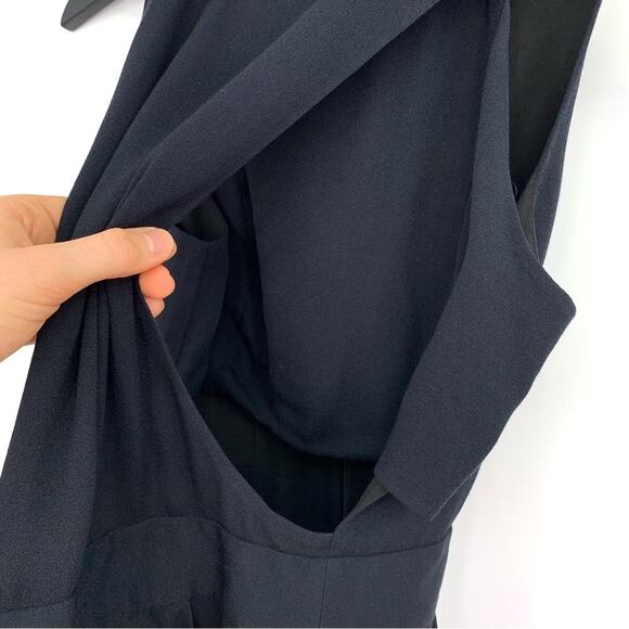 BARNEYS NEW YORK Cut Out Sheath Dress Navy Blue 6 - Picture 4 of 12